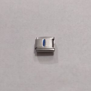 Blue I Italian‎ Link Stainless Steel Nomination Style Charm